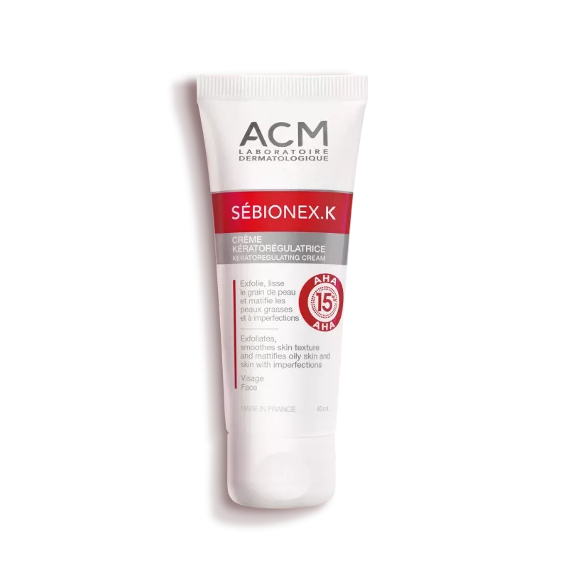 ACM Sébionex K é Créme Kératorégulatrice Matifiante et Exfoliante é Peaux Grasses et é Imperfections é 40ml