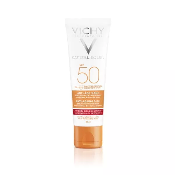 VICHY SOLAIRE Soin anti-ége antioxydant 3-en-1 SPF 50