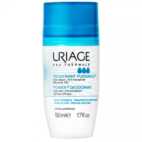 Uriage Déodorant Puissance 3 Anti-Transpirant Roll-On 24H - 50ml