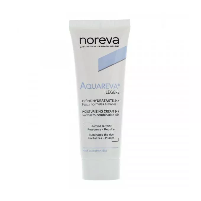 NOREVA AQUAREVA é Créme Hydratante 24h Texture Légére - Peaux Normales é Mixtes, 40ml
