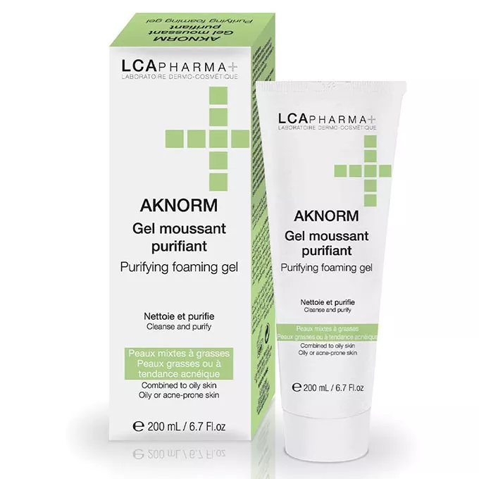LCA Pharma AKNORM Gel Moussant Purifiant  Peaux Grasses é Imperfections é 150ml