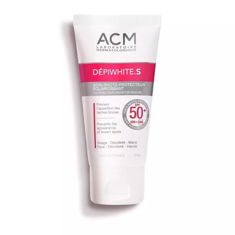 ACM Dépiwhite S - Soin Photoprotecteur éclaircissant SPF50+ - Prévention des Taches Pigmentaires - 50ml