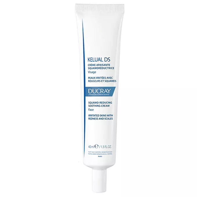 Ducray KELUAL DS  Créme Apaisante Visage - Peaux Irritées avec Rougeurs et Squames, 40ml