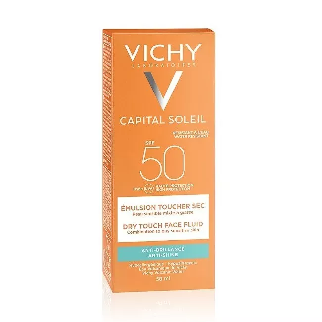 VICHY CAPITAL SOLEIL é Emulsion Solaire SPF50 Toucher Sec, 50ml