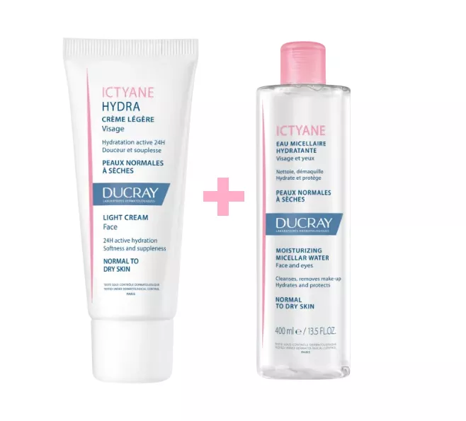DUCRAY ICTYANE hydra + ICTYANE eau micellaire