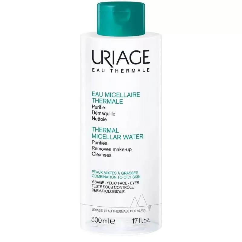Uriage Eau Micellaire Thermale Démaquillante - Visage et Yeux - Peaux Mixtes é Grasses, 250ml