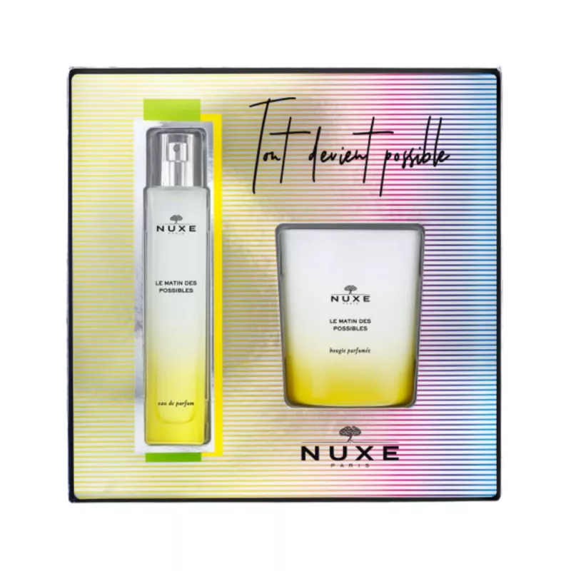 NUXE coffret Le Matin des Possibles (Eau de Parfum 50 ml + Bougie Parfumée Offerte)