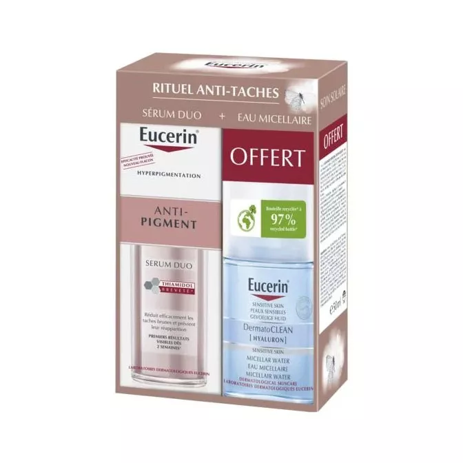 EUCERIN Coffret Soin Visage Sérum Duo + Eau Micellaire Rituel Anti-Téches