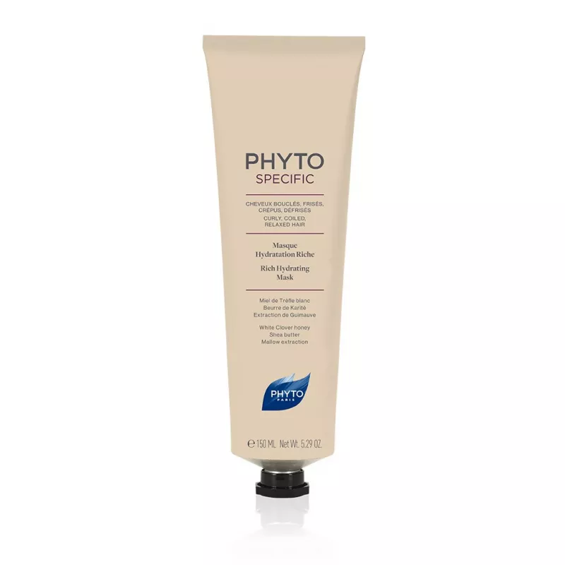 PHYTOSPECIFIC Masque Hydratation Riche - Cheveux Bouclés, Frisés, Crépus et Défrisés, 150ml