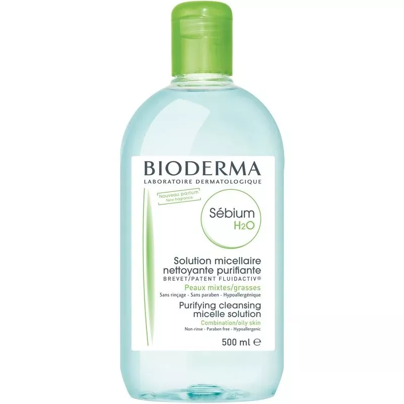 Bioderma Sébium H2O é Eau micellaire purifiante visage é Peaux mixtes é grasses é 500ml