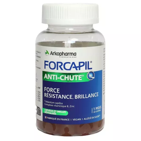 FORCAPIL GUMMIES - Anti-Chute Cheveux & Ongles, 60 Gummies