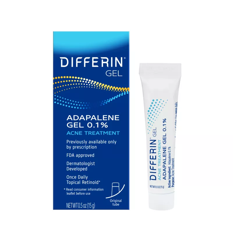 Differin, Gel avec 0,1 % d'adapaléne, Sans parfum, 15 g