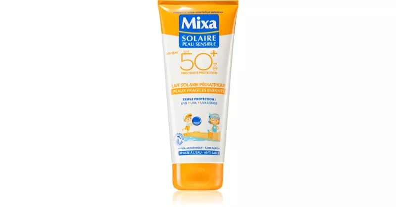 Mixa Lait Solaire Pédiatrique Peaux Fragiles Enfants Triple Protection SPF 50+ 200 ml