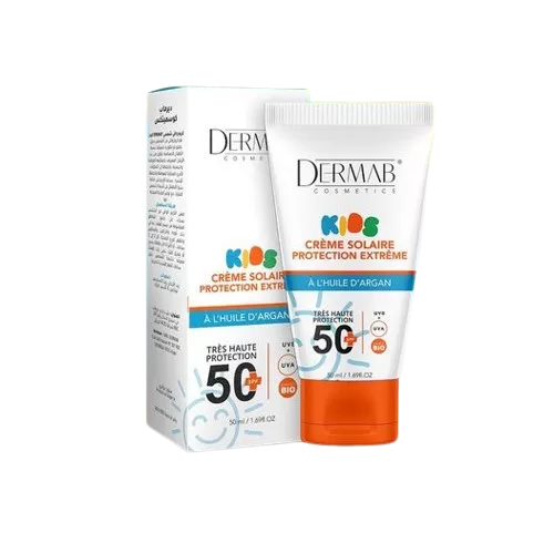 Dermab Kids Créme Solaire SPF 50+ Pour Enfant 50 ml - Protection ultime avec huile d'Argan pour peaux sensibles
