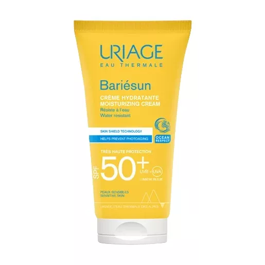 URIAGE BARIéSUN - Créme Solaire Hydratante SPF50+ - Visage - Peaux Sensibles, 50ml