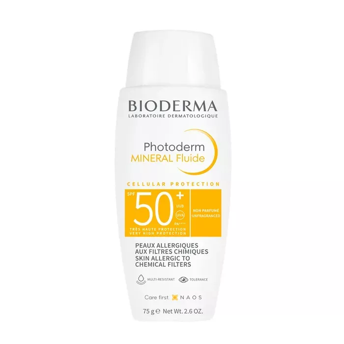 BIODERMA Photoderm Mineral - Fluide Solaire Sans Parfum SPF50+ 75g