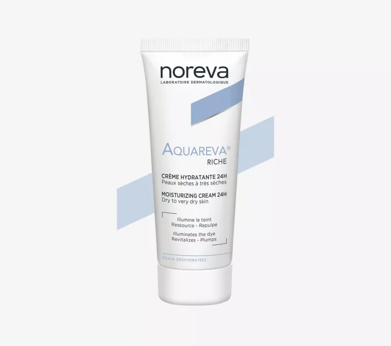 NOREVA Aquareva Créme Hydratante 24H Riche - Soin Hydratant Intense - 50ml