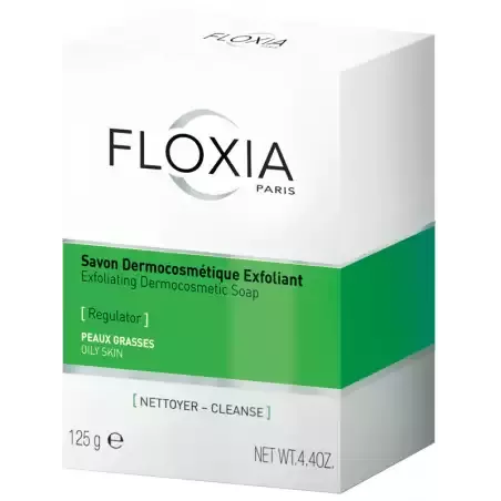 FLOXIA Savon Dermocosmétique Exfoliant é 125 grammes