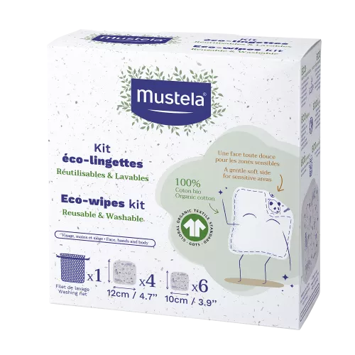 Mustela Kit Eco-Lingettes Réutilisables & Lavables | 10 piéces