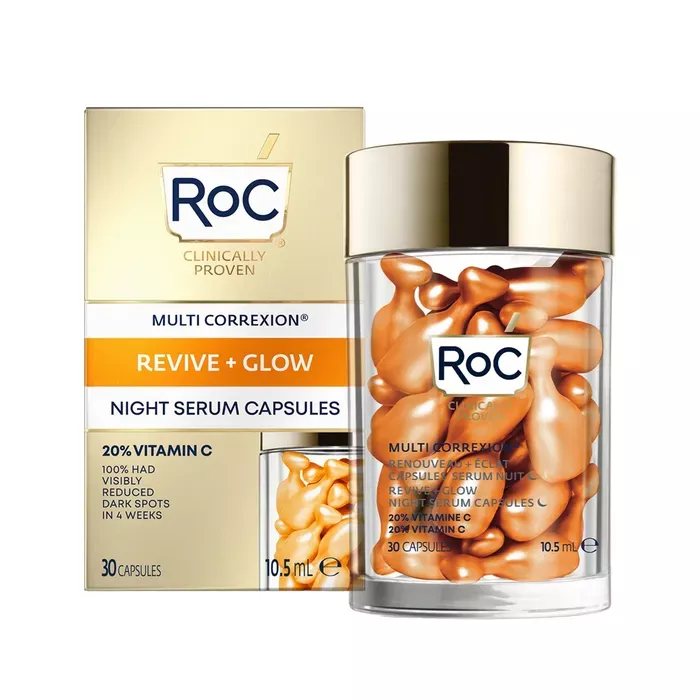 Roc Multi Correxion - Renouveau + éclat Capsules Sérum Nuit, 30 capsules