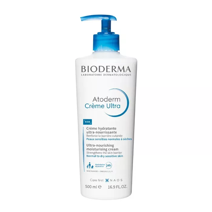 BIODERMA Atoderm - Créme Ultra-Nourrissante et Hydratante - Visage & Corps - Peaux Sensibles et Séches - 500ml