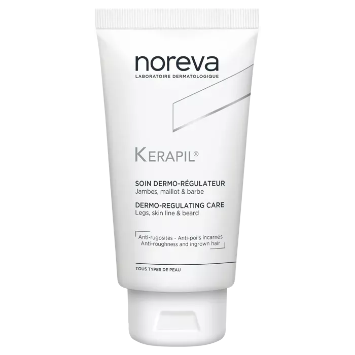 Noreva KERAPIL - Soin Dermo Régulateur - Jambes, Maillot, Barbe - Tous Types de Peaux, 75ml