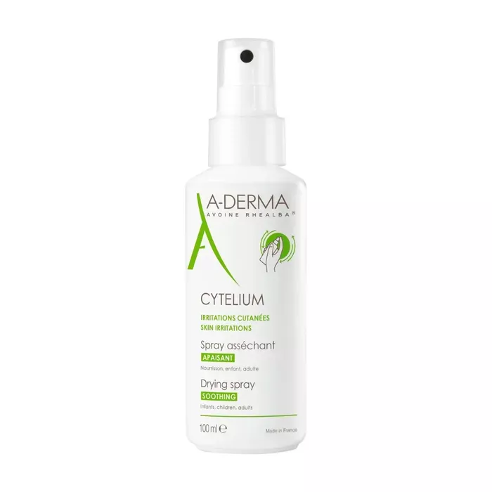 A-Derma Cytelium - Spray Asséchant Apaisant - Visage et Corps - Peaux Irritées, 100ml