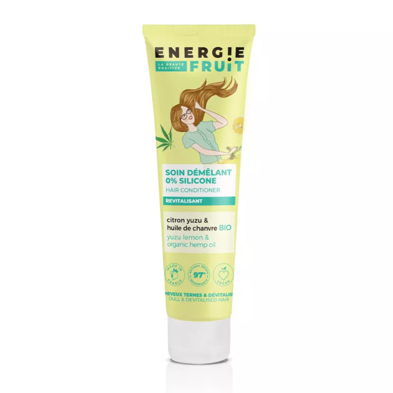 énergie Fruit - Soin Démélant avec ou sans rinéage - Citron Yuzu & Chanvre BIO 150ml