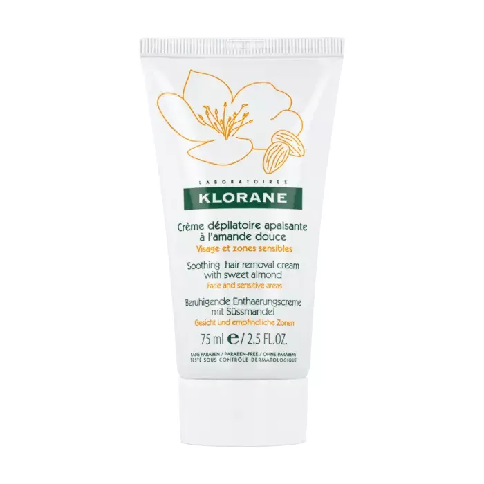 Klorane Créme Dépilatoire Apaisante é l'Amande Douce Visage et Zones Sensibles