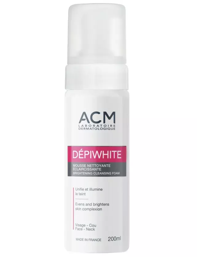 ACM Dépiwhite - Mousse Nettoyante éclaircissante - Unifie et Illumine le Teint - 200ml