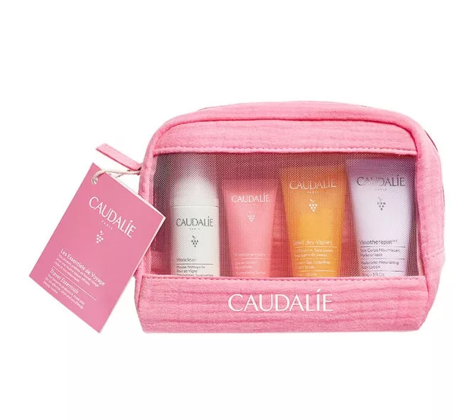 Caudalie Trousse Les Essentiels é 4 Soins Visage et Corps en Format Voyage