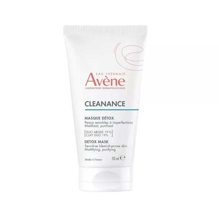 Avéne Cleanance é Masque Détox Matifiant & Purifiant é Visage é Peaux Sensibles é Imperfections, 50ml