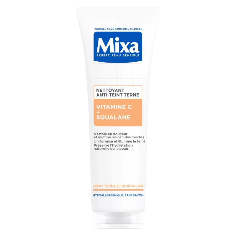Mixa Nettoyant Confort Anti-Teint Terne é Vitamine Cg et Squalane é Peaux Sensibles, 150 ml