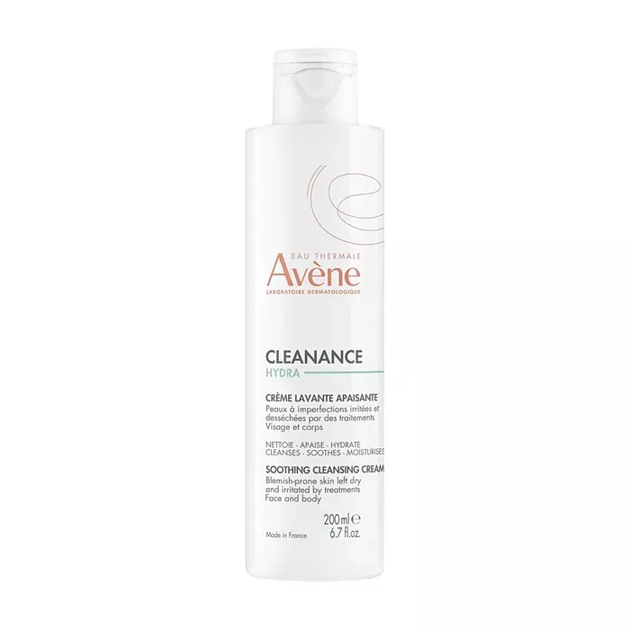 Avéne Cleanance Hydra Créme Lavante Apaisante 200ml é Soin Doux pour Peaux Irritées et Desséchées
