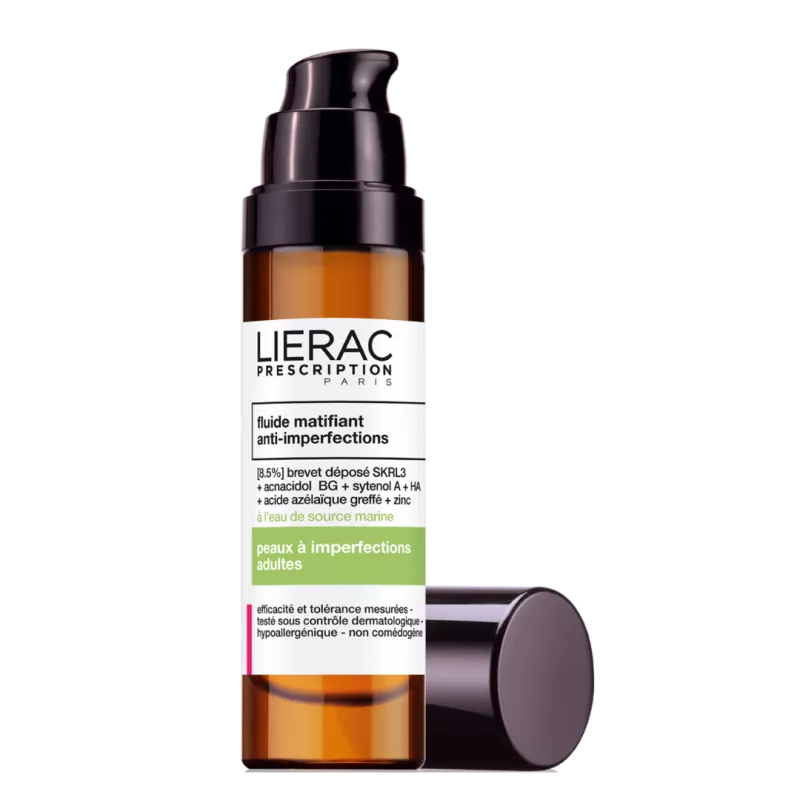 Lierac Prescription Fluide Matifiant Anti-Imperfections 50ml é Peaux Mixtes é Grasses