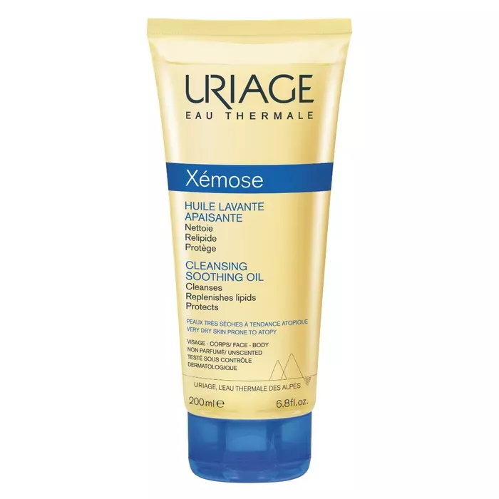 Uriage Xémose Huile Lavante Apaisante é Peaux trés séches é atopiques é Visage et corps é 200ml