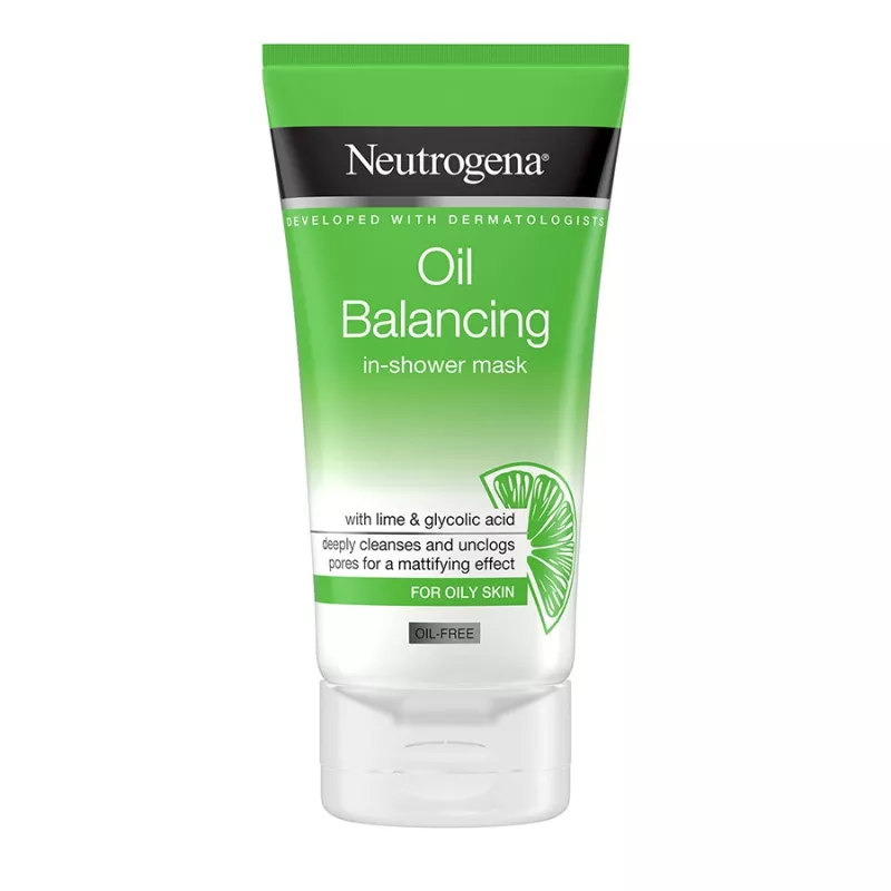Neutrogena Oil Balancing In-Shower Face Mask é Masque Visage Matifiant é la Lime et Acide Glycolique 75ml
