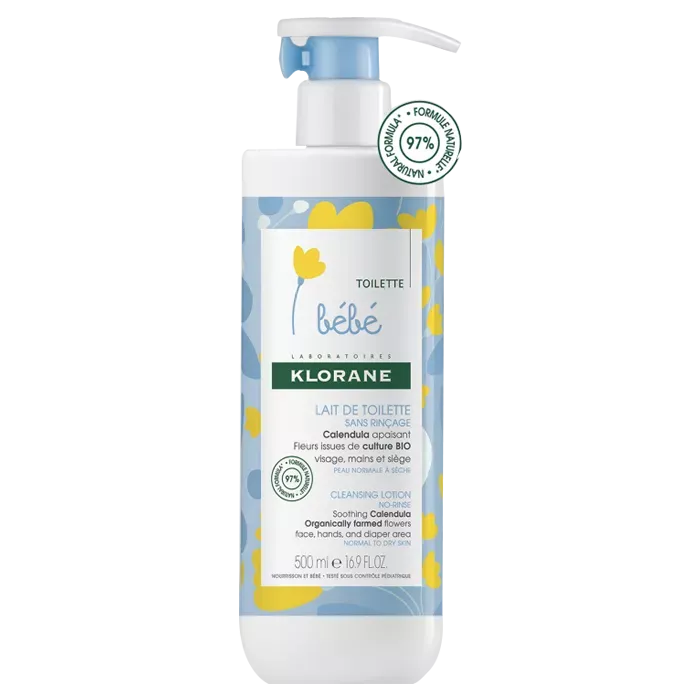 Klorane Bebe é Lait de Toilette Sans Rinéage au Calendula é 500ml