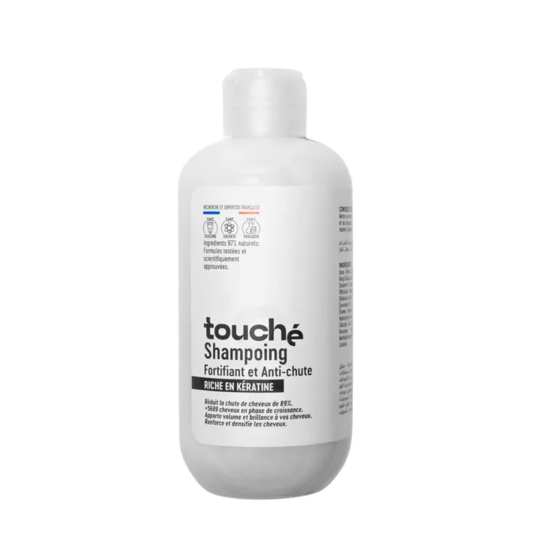 TOUCHE Shampoing Anti-Chute é Fortifiant é la Kératine é Sans Sulfate é 250 ml