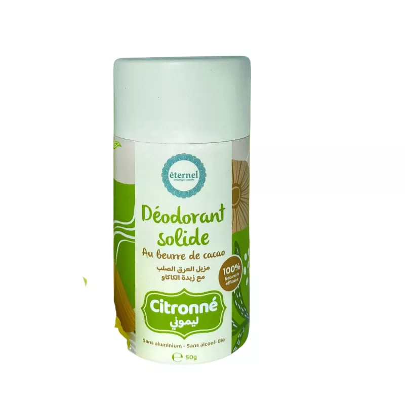 éternel Déodorant Solide BIO é Citronné é 100 % Naturel é 50 g