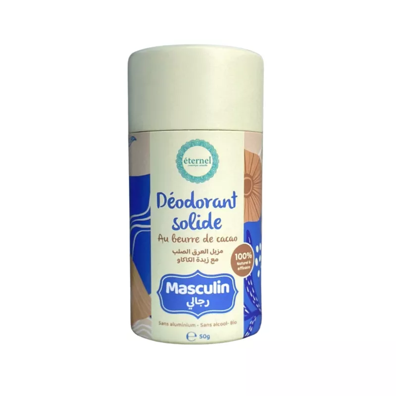 éternel Déodorant Solide BIO é Parfum Masculin é 100 % Naturel é 50 g