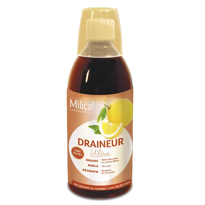 Milical Draineur Minceur Ultra é Boisson minceur triple action é Goét agrumes é 500ml