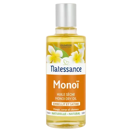 Natessance Huile Séche de Monoé é Hydratante, satinante & sublimateur de bronzage é 100ml