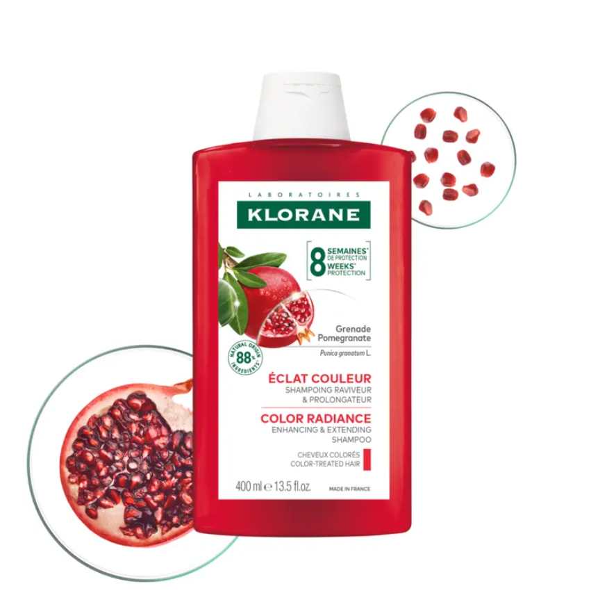 Shampoing Klorane à la Grenade cheveux colorés éclat Algérie
