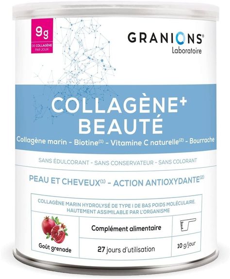 GRANIONS Collagène + Beauté – 120 Comprimés à Croquer – Peau, Cheveux, Anti-Âge