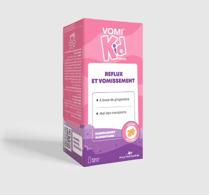 Phytopharm VomiKid Sirop – Anti-nausée et Reflux Enfant – 100 ml
