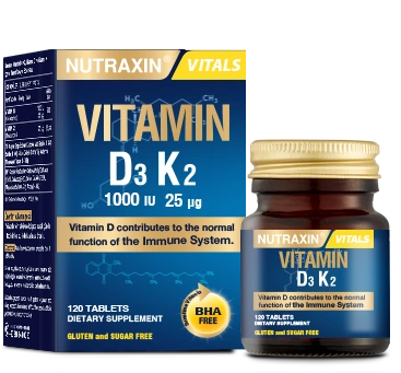 Nutraxin Vitamine D3 K2 – 120 comprimés