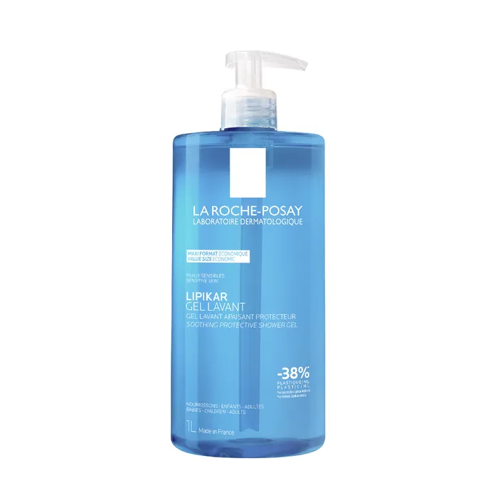 LA ROCHE-POSAY LIPIKAR – Gel Douche Lavant Apaisant Protecteur Peaux Sensibles – 1 L
