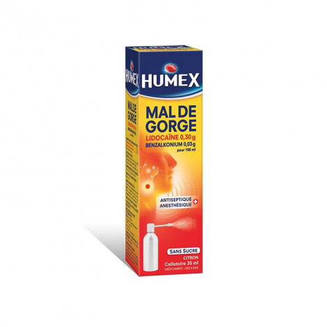 Humex Mal de Gorge – Spray Collutoire – Soulagement Local – 35 ml