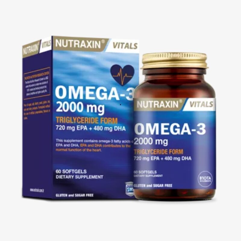 Nutraxin Omega 3 2000 mg | 60 gélules – EPA/DHA haute concentration